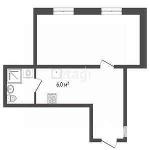 1-к квартира, вторичка, 23м2, 5/5 этаж