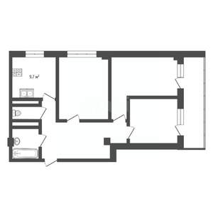 3-к квартира, вторичка, 72м2, 11/26 этаж