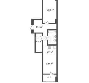 1-к квартира, вторичка, 61м2, 10/26 этаж