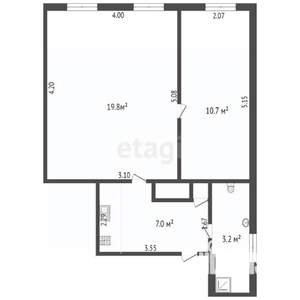 2-к квартира, вторичка, 40м2, 1/3 этаж