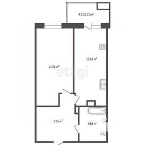 1-к квартира, вторичка, 41м2, 18/25 этаж