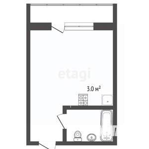 Студия квартира, вторичка, 21м2, 2/5 этаж
