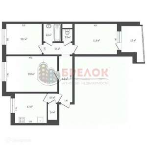 3-к квартира, вторичка, 64м2, 4/9 этаж