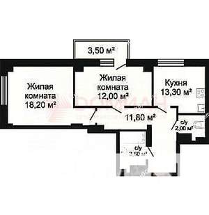 2-к квартира, вторичка, 58м2, 10/18 этаж