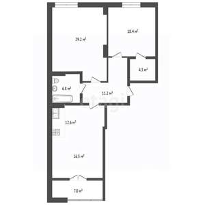 3-к квартира, вторичка, 99м2, 23/30 этаж