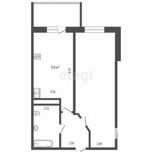 1-к квартира, вторичка, 40м2, 14/18 этаж