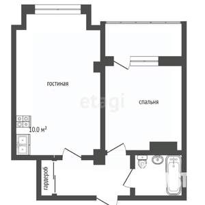 1-к квартира, вторичка, 51м2, 11/18 этаж