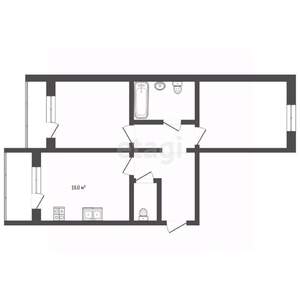 2-к квартира, вторичка, 60м2, 11/18 этаж