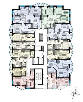 3-к квартира, сданный дом, 77м2, 20/25 этаж