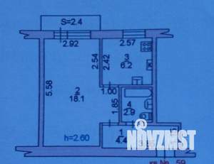 1-к квартира, вторичка, 31м2, 3/5 этаж