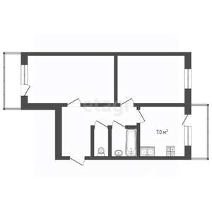 2-к квартира, вторичка, 43м2, 4/5 этаж