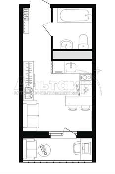 Студия квартира, вторичка, 30м2, 10/11 этаж