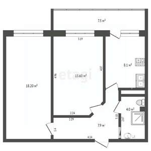 2-к квартира, вторичка, 98м2, 2/3 этаж