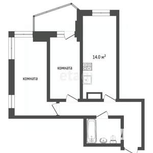 2-к квартира, вторичка, 55м2, 23/24 этаж