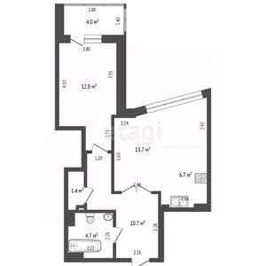 2-к квартира, вторичка, 50м2, 7/24 этаж
