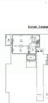 1-к квартира, вторичка, 36м2, 6/6 этаж