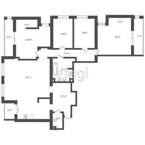 5-к квартира, вторичка, 260м2, 11/12 этаж