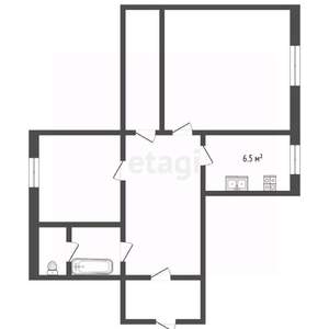 2-к квартира, вторичка, 50м2, 1/5 этаж
