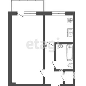 1-к квартира, вторичка, 32м2, 4/9 этаж