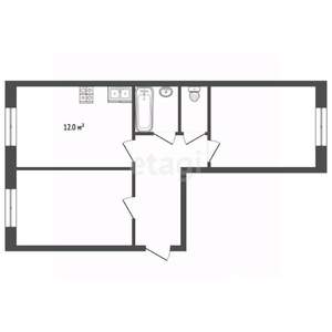 1-к квартира, вторичка, 44м2, 1/20 этаж