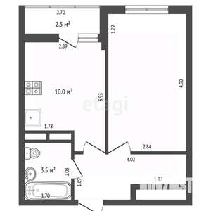 1-к квартира, вторичка, 35м2, 15/25 этаж