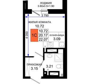 Студия квартира, вторичка, 22м2, 2/25 этаж