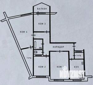 4-к квартира, вторичка, 96м2, 3/9 этаж