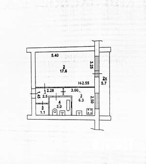1-к квартира, вторичка, 36м2, 1/9 этаж