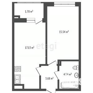 1-к квартира, вторичка, 35м2, 20/24 этаж