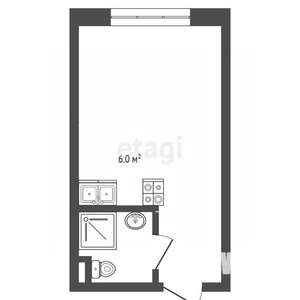 Студия квартира, вторичка, 36м2, 5/10 этаж