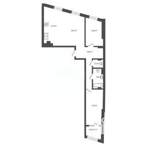 2-к квартира, вторичка, 90м2, 9/25 этаж