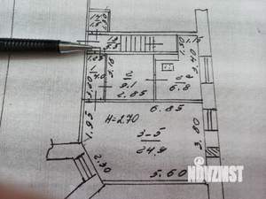 1-к квартира, вторичка, 46м2, 3/3 этаж