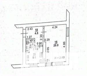 1-к квартира, вторичка, 31м2, 2/2 этаж