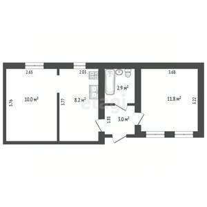 2-к квартира, вторичка, 36м2, 3/3 этаж