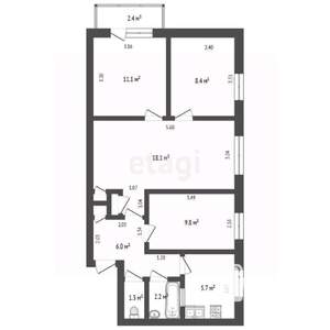 4-к квартира, вторичка, 63м2, 4/5 этаж