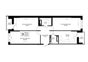3-к квартира, вторичка, 86м2, 17/20 этаж