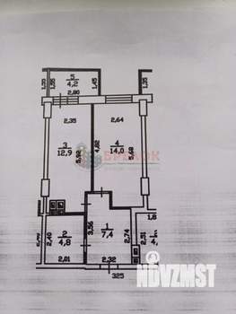 1-к квартира, вторичка, 42м2, 5/25 этаж