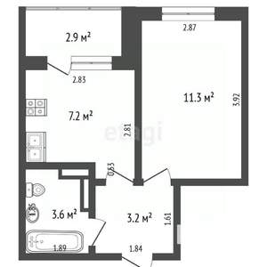 1-к квартира, вторичка, 25м2, 7/15 этаж