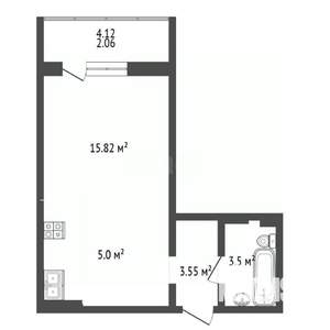 Студия квартира, сданный дом, 30м2, 10/17 этаж