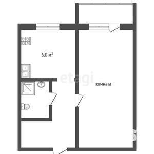 1-к квартира, вторичка, 21м2, 7/9 этаж