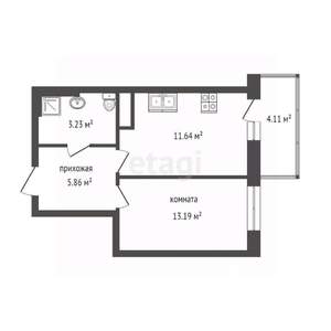 1-к квартира, вторичка, 35м2, 9/31 этаж