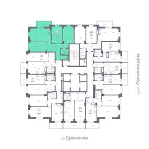 4-к квартира, вторичка, 88м2, 11/25 этаж