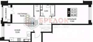 2-к квартира, вторичка, 59м2, 11/20 этаж