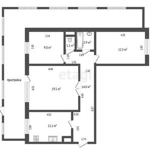 3-к квартира, вторичка, 220м2, 1/5 этаж