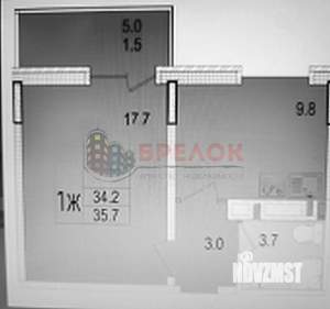 1-к квартира, вторичка, 36м2, 4/17 этаж