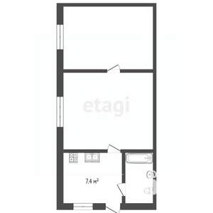 2-к квартира, вторичка, 32м2, 1/2 этаж