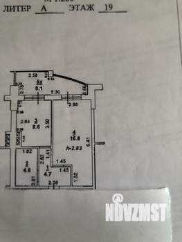 1-к квартира, вторичка, 35м2, 19/24 этаж