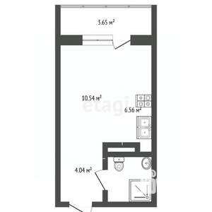 Студия квартира, вторичка, 26м2, 16/24 этаж