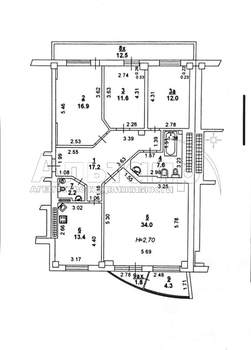 4-к квартира, вторичка, 134м2, 6/10 этаж