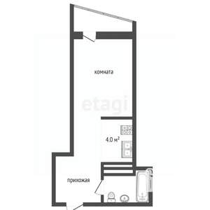 Студия квартира, вторичка, 24м2, 22/25 этаж